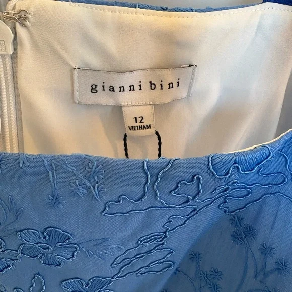 Gianni Bini Blue and White Colorblock Maxi Dress NWT Size 12 - Picture 8 of 10